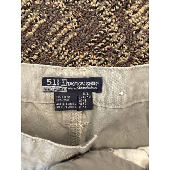 511 Tactical Pants Men's 34x30 Gray Canvas Cargo Double‎ Knee Style 74251 - Picture 2 of 6